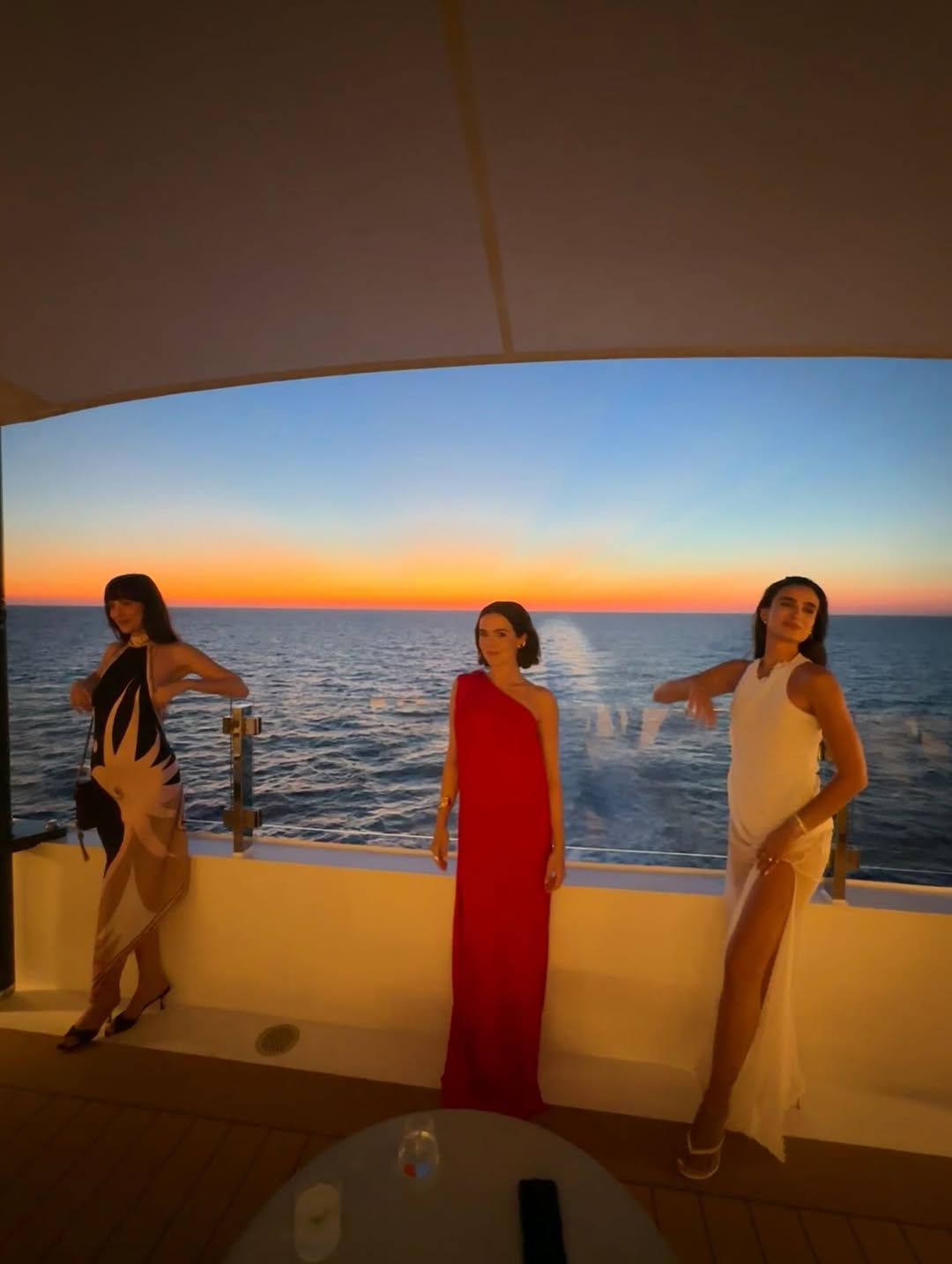 In Zoey Deutch's Instagram post, Dakota Johnson was spotted in the Pucci print