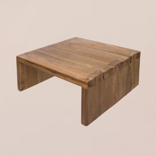 A wooden sofa arm rest cover