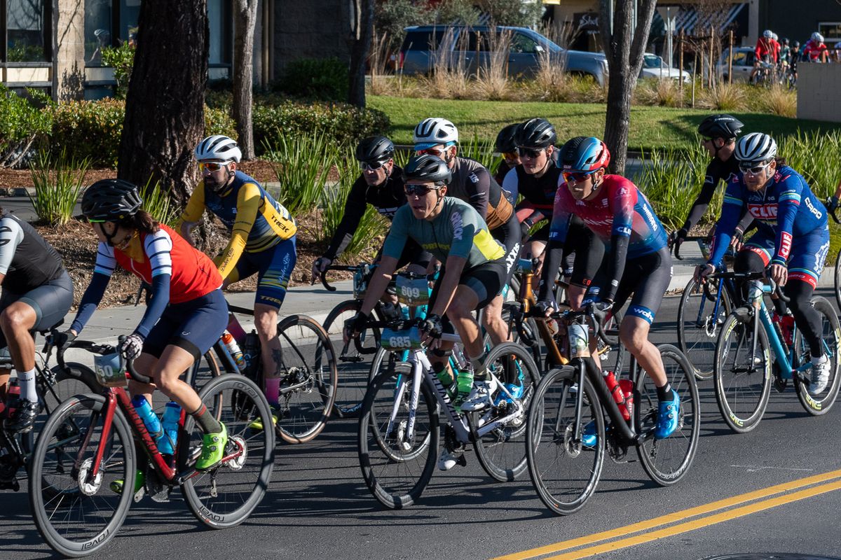 The riders start their race
