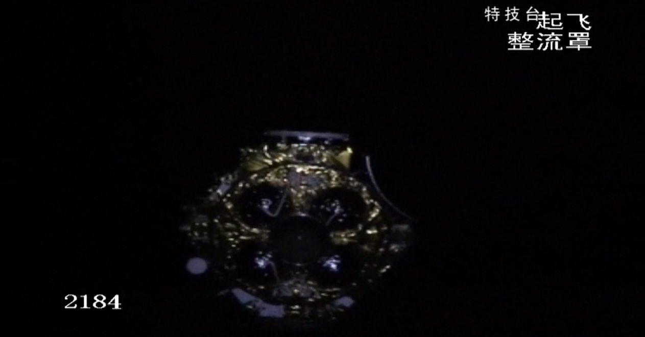 The Tianwen-1 Mars orbiter, rover and lander separate from their Long March 5 rocket after a successful launch on July 23, 2020.