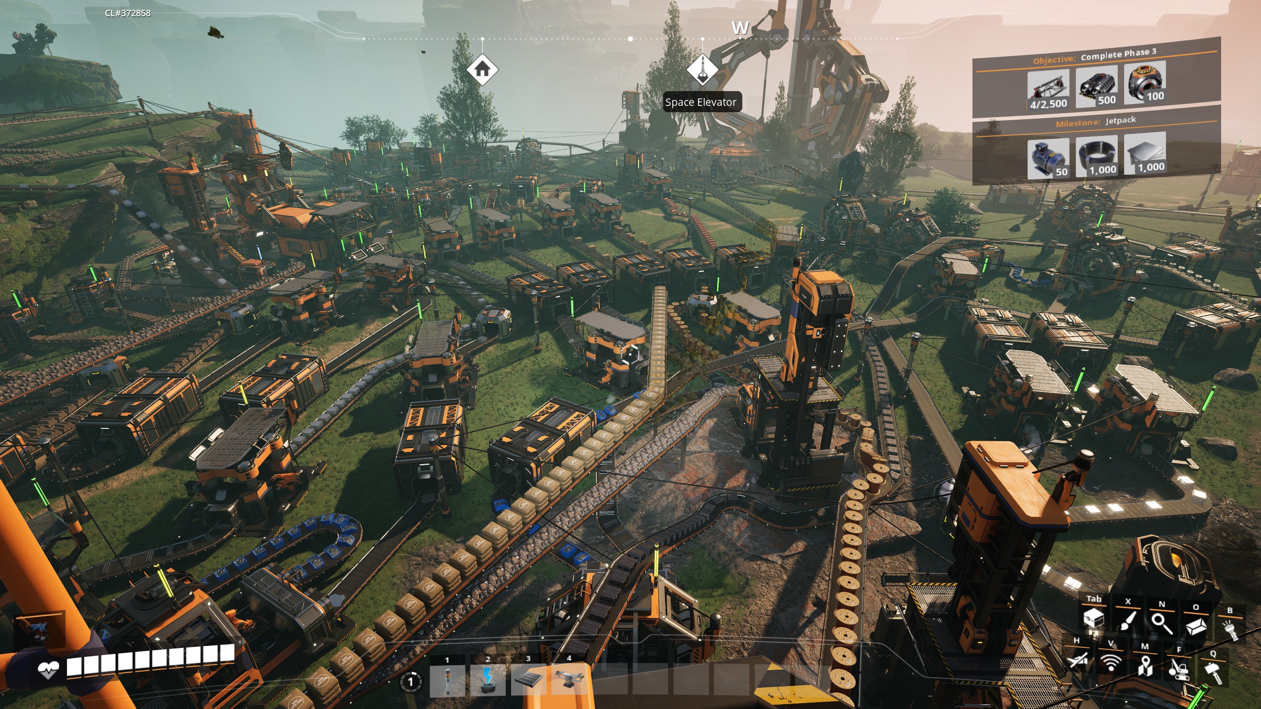 A screenshot of a very messy factory in, err, Satisfactory