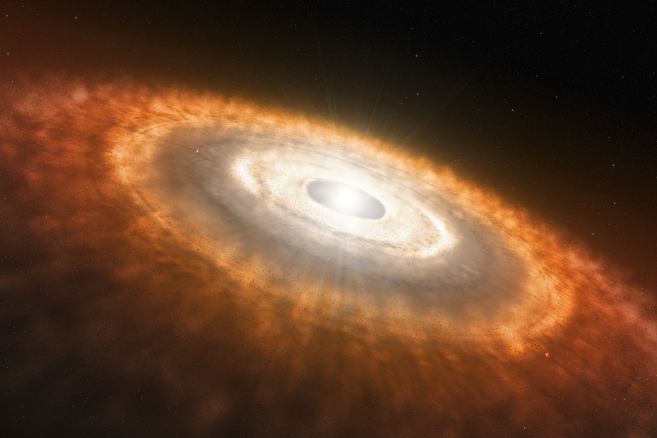 Baby Dtar Surrounded by a Protoplanetary Disc