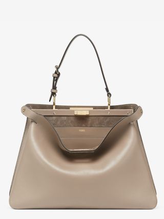 Peekaboo Soft Mediumdove Grey Leather Bag