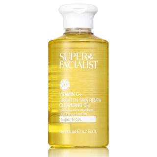 Super Facialist - Vitamin C + Brighten Skin Renew Cleansing Oil, Face Cleanser for Dissolving Makeup & Remove Daily Impurities, Contains Olive Oil, Vegan Friendly, 200ml (cleansing Oil)