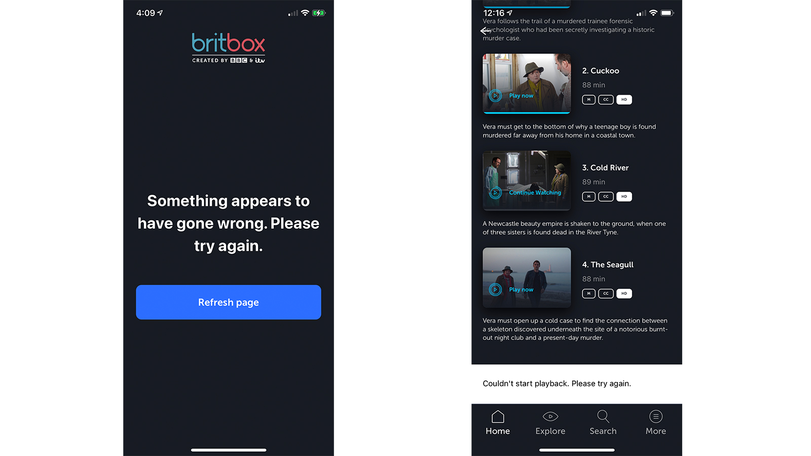Britbox iOS app