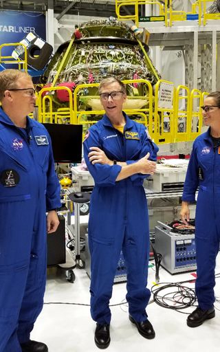 NASA astronauts Eric Boe and Nicole Aunapu Mann and Boeing astronaut Chris Ferguson will be the crew that flies on the first crewed test mission of the Starliner spacecraft.