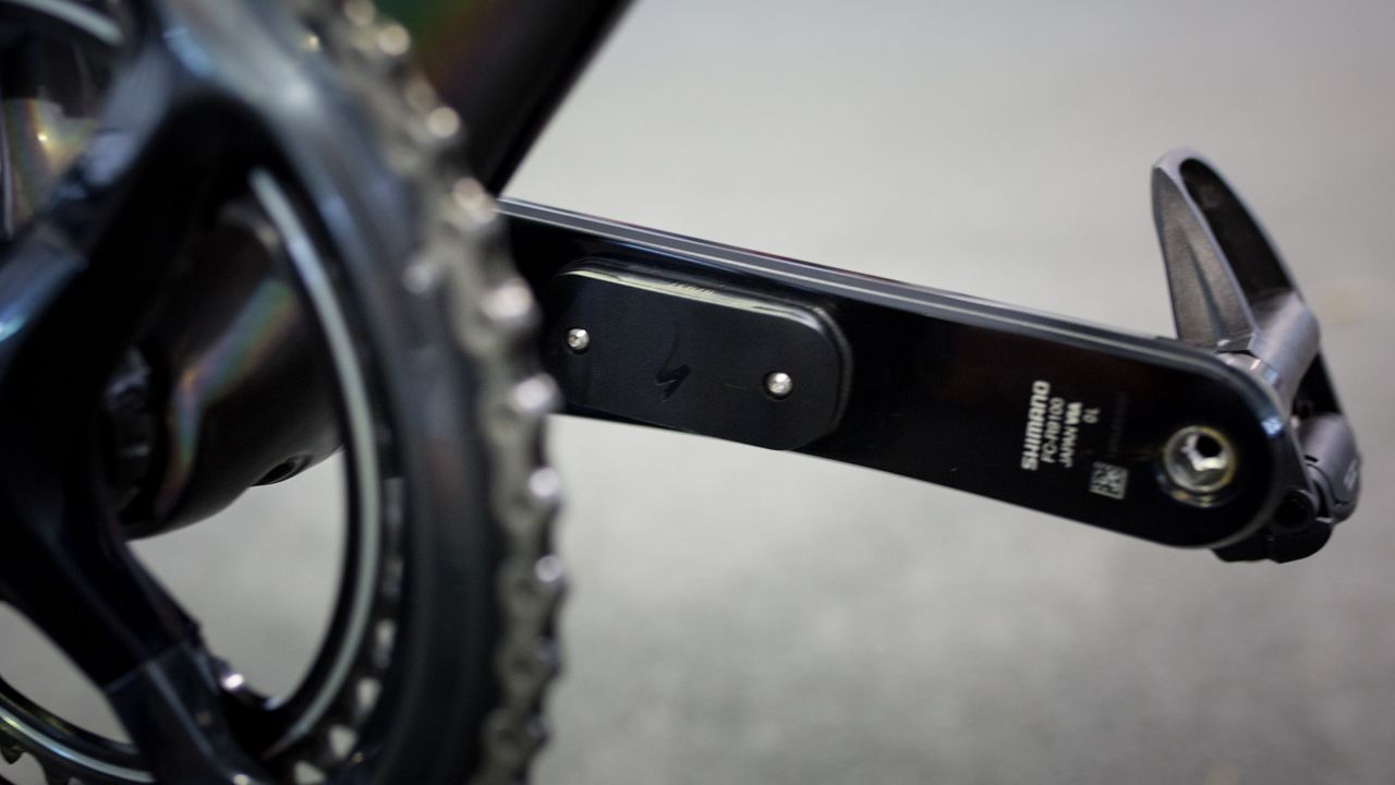 A closer look at the non-drive side component of the Specialized power meter