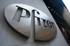 A Pfizer sign