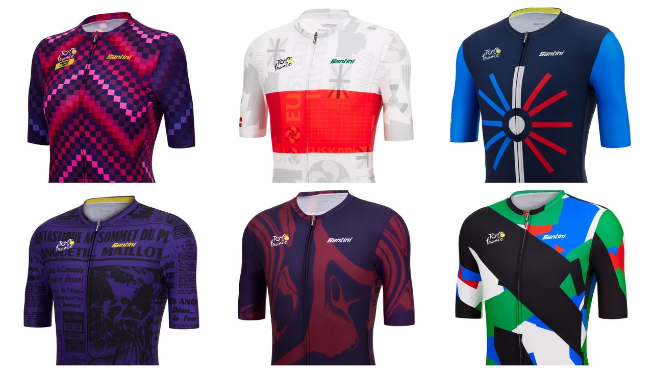 Santini&#039;s 2023 Tour de France Collections features kit designs inspired by stages in the race