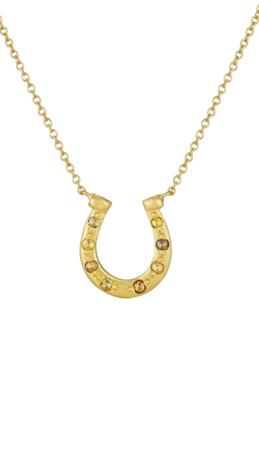 Brooke Gregson, 18ct Gold Diamond Horseshoe Pendant Necklace