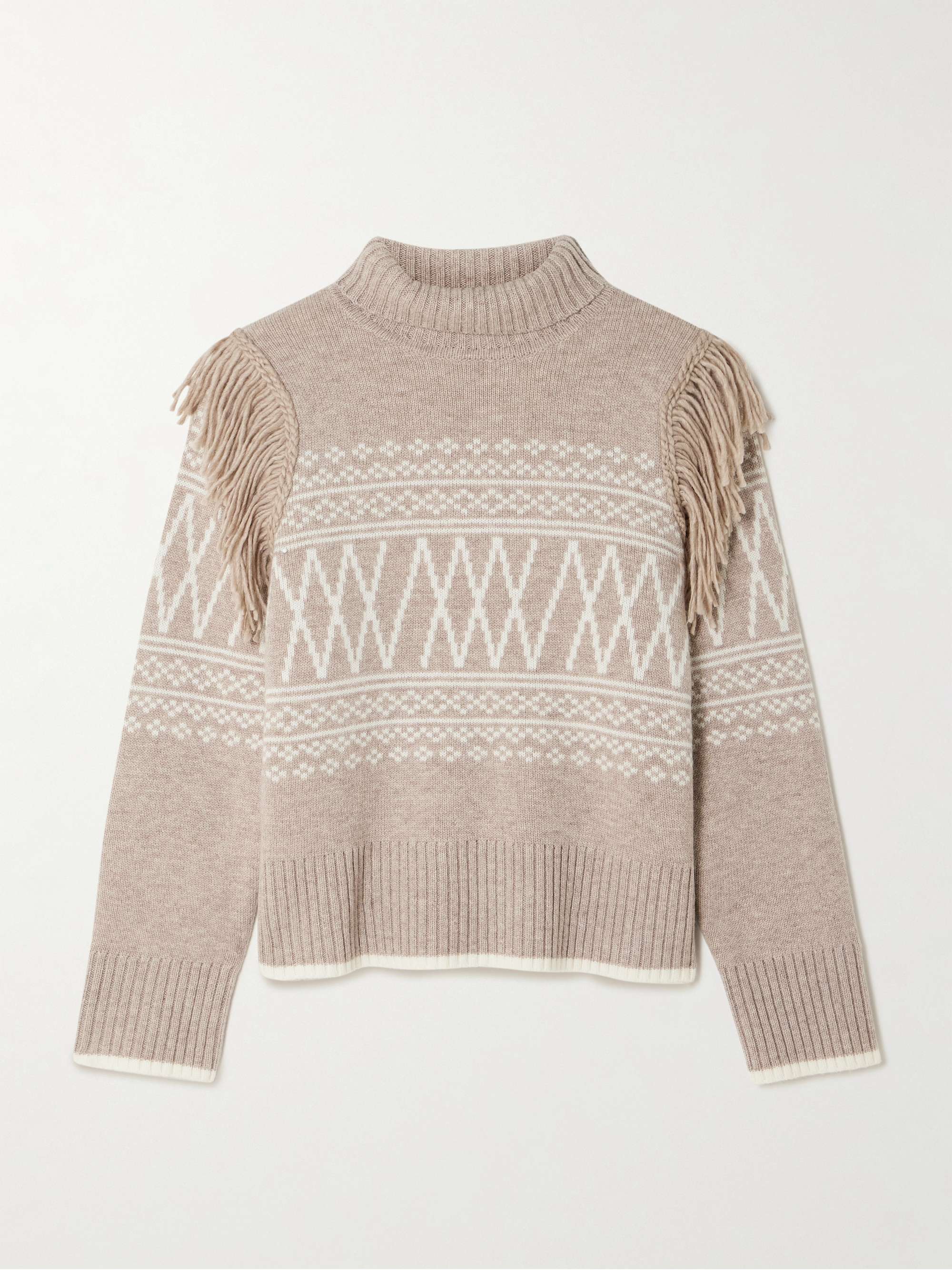 Setesdal Fringed Fair Isle Merino Wool and Cashmere-Blend Sweater