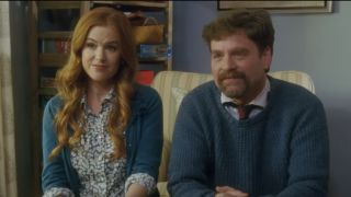 Isla Fisher and Zach Galifianakis in Keeping Up with the Joneses