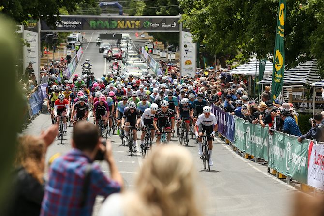 The under-23 men's road race was well supported from the roadside