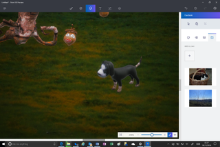 You can import photos and apply them to 3D models as textures in Microsoft Paint 3D