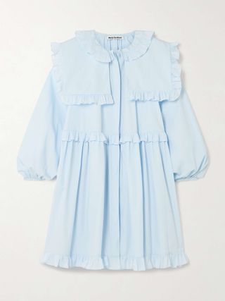 Lizzie Ruffled Cotton Mini Dress