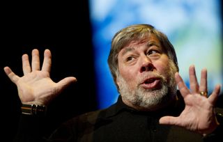 Apple computer company founder Steve Wozniak speaks at the Congress Meet the Future, Science & Technology Summit 2010 at the World Forum in The Hague on November 18, 2010.