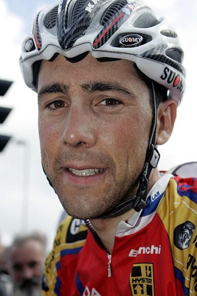 Longo Borghini with a missed expression of satisfaction that the break stayed away and disappointment that he couldn't win.