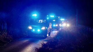 Ambulances race to the scene of the crashes