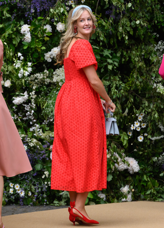 Lady Viola Grosvenor attends the wedding of The Duke of Westminster and Miss Olivia Henson at Chester Cathedral on June 07, 2024 in Chester, England