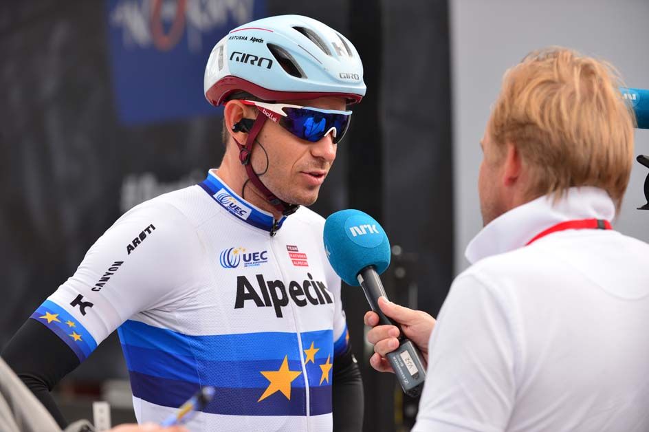 European champion Alexander Kristoff is a popular man at his home race