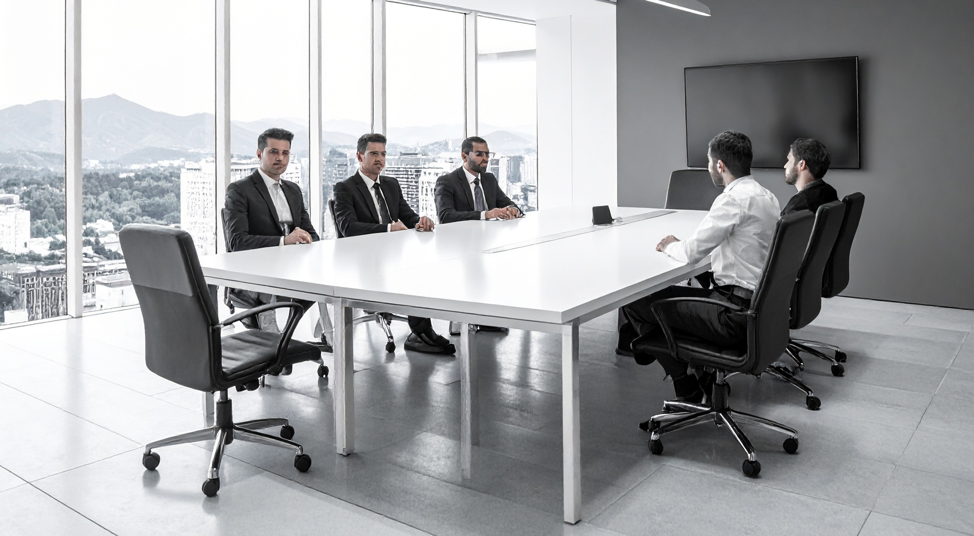 men in a boardroom