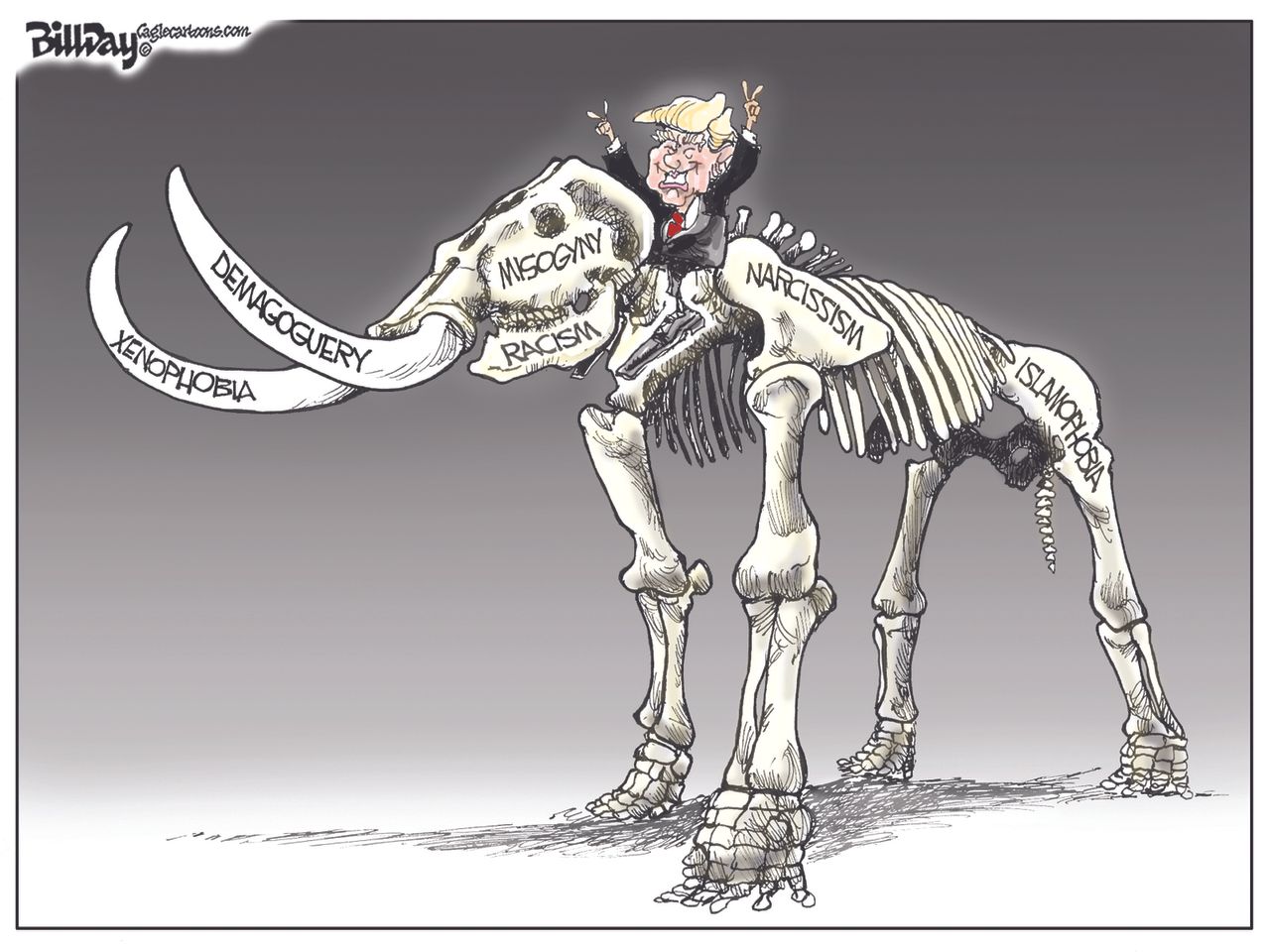 Political Cartoon U.S. Trump GOP 2016