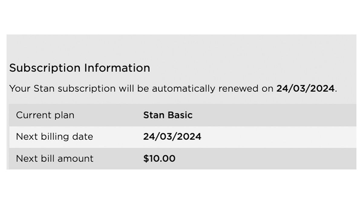 Stan just sneakily raised the cost of a Basic subscription by 20 for