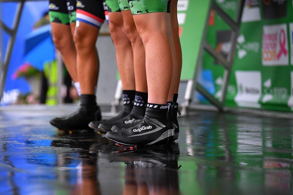 A shiny podium floor in the rain