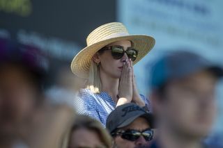 Christiaan Bezuidenhout's wife watching on at the 2022 John Deere Classic