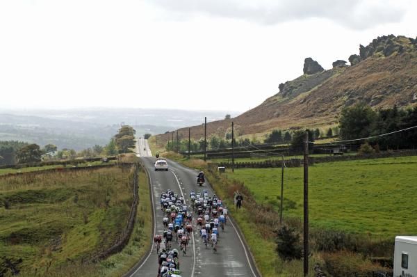 The bunch heads towards Leek