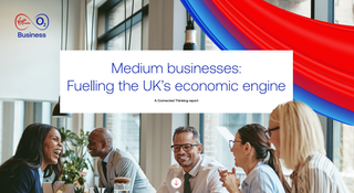 Whitepaper cover with title over an image of business colleagues laughing and smiling