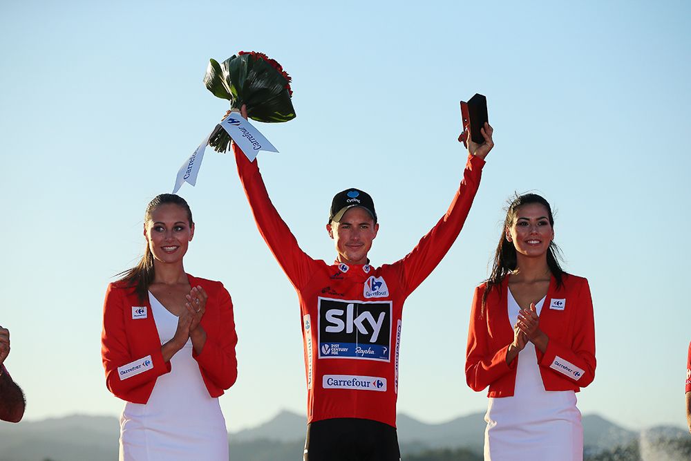 Peter Kennaugh in the Vuelta's red jersey