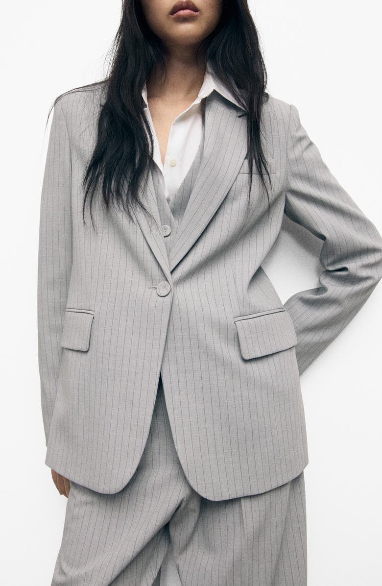 Pinstripe Suit Jacket