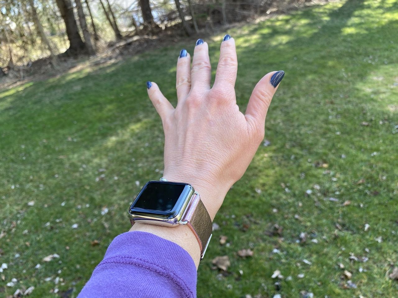 LAUT METALLIC Leather Strap for Apple Watch