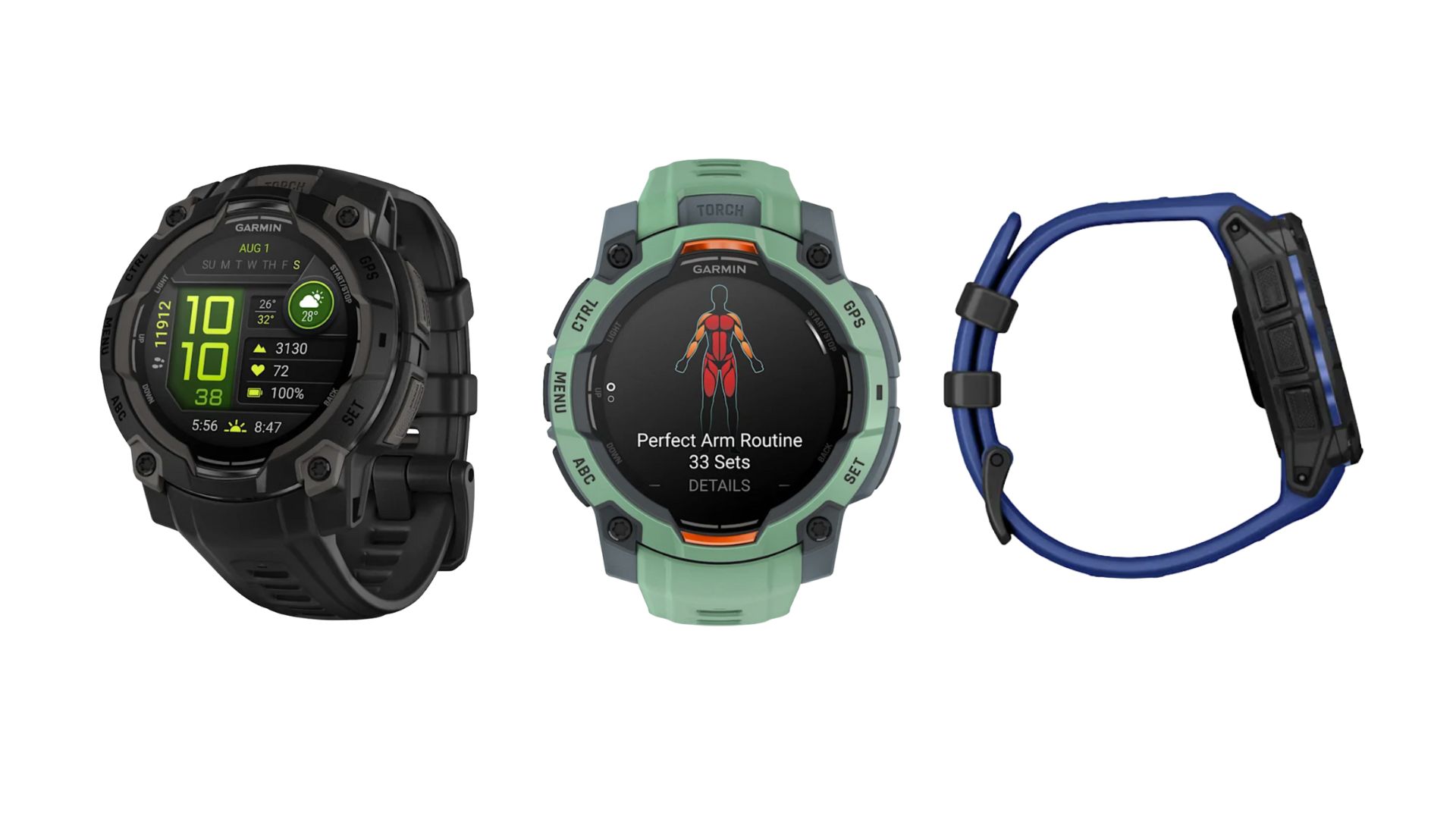 Garmin Instinct 3 in 3 colourways