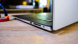 Dell XPS 15 (2020) on a wooden coffee table