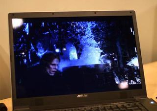 The ATI booth had an Asus laptop running their new Mobility Radeon X1700 which accelerates HD-DVD playback. Here we see Van Helsing playing back.