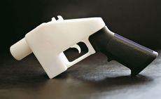 3D gun white and black for MoMA's Design and Violence project