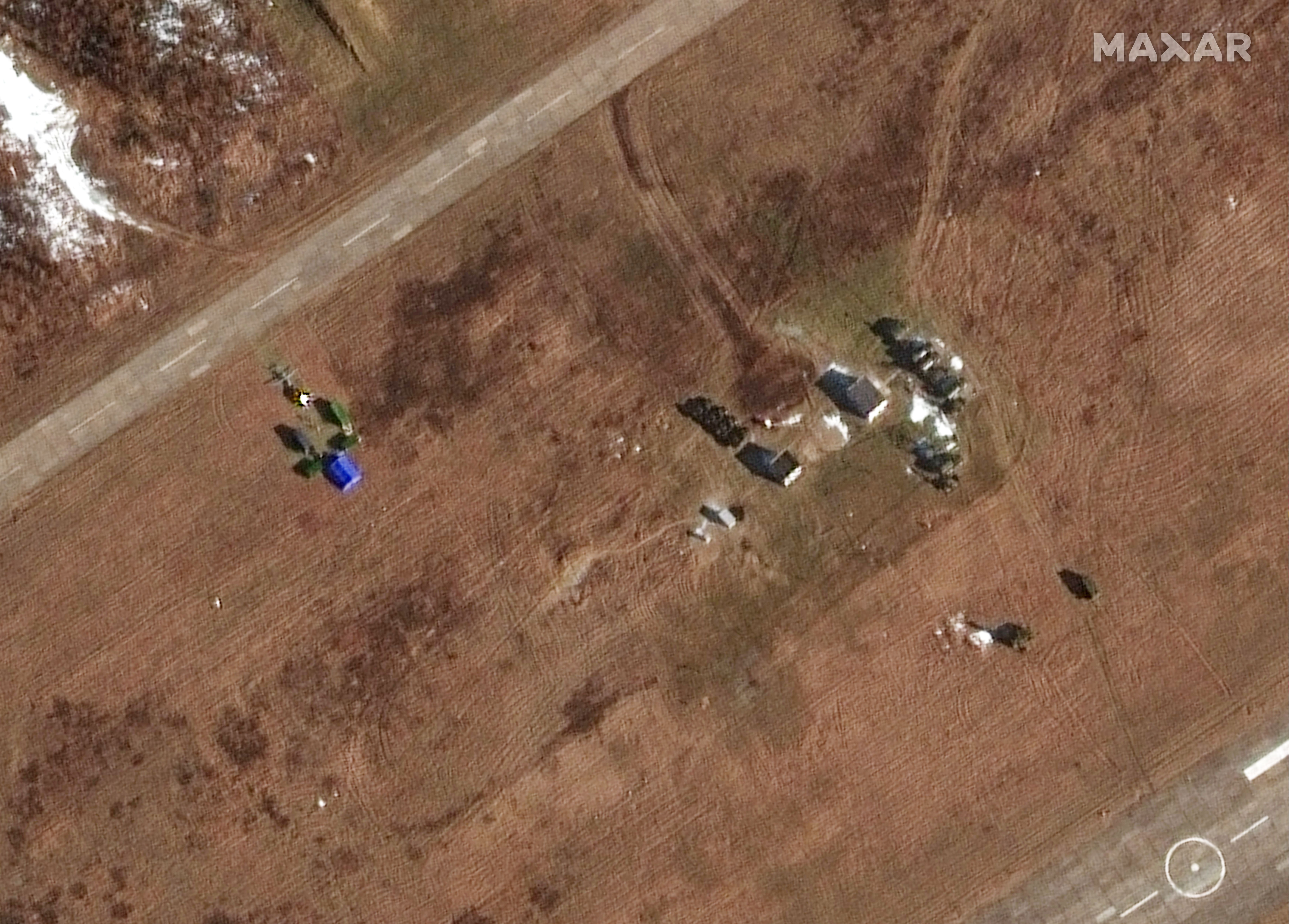 Drone technology at Luninets Air Base in Belarus, observed on Feb. 14, 2022.