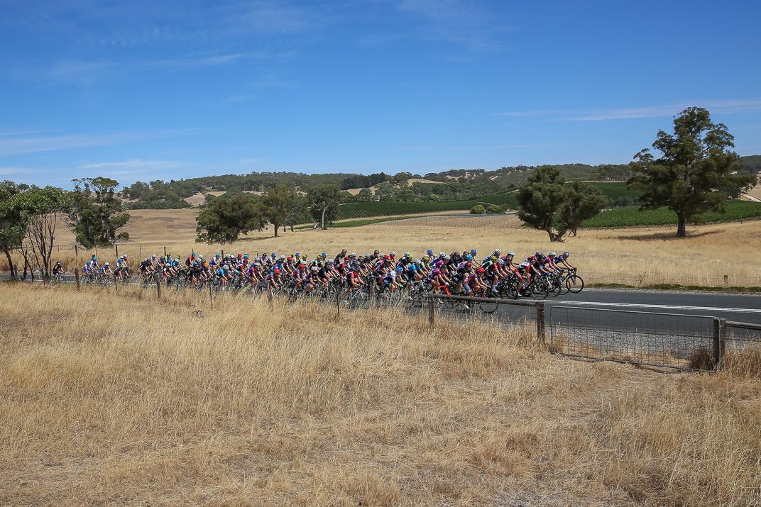 Hot dry conditions for the riders today