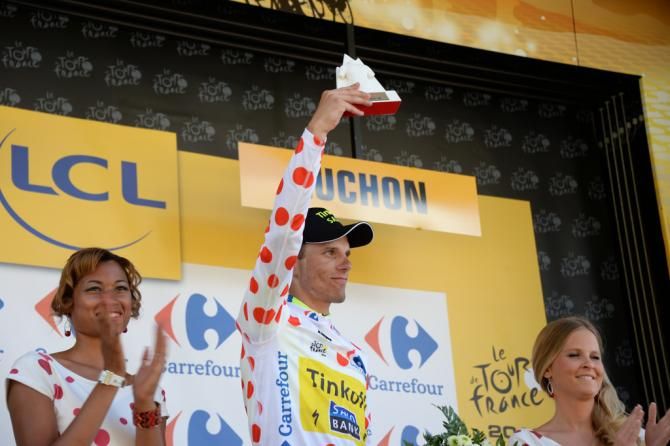 Rafal Majka (Tinkoff-Saxo) moved into the KOM jersey after stage 16
