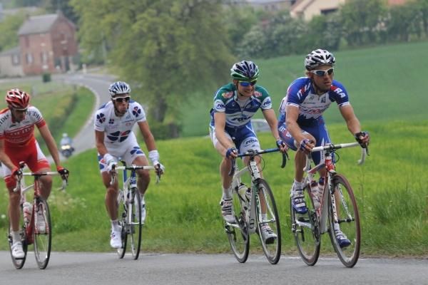 Vladimir Gusev (Katusha) leads the break.