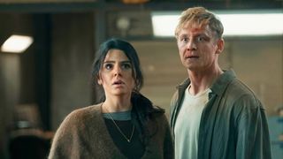 Ruby O Fee and Matthias Schweighöfer in "Brick" on Netflix