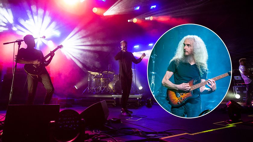 Main image&ndash;Karnivool perform on stage at the Fremantle Arts Centre on March 13, 2021 in Perth, Australia; Secondary image&ndash;Guthrie Govan, a member of Hans Zimmer's band, performs live at Mediolanum Forum of Assago on March 30, 2022 in Milan, Italy