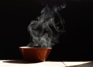 A steaming bowl