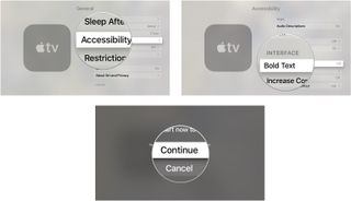 Enabling Bold Text on Apple TV