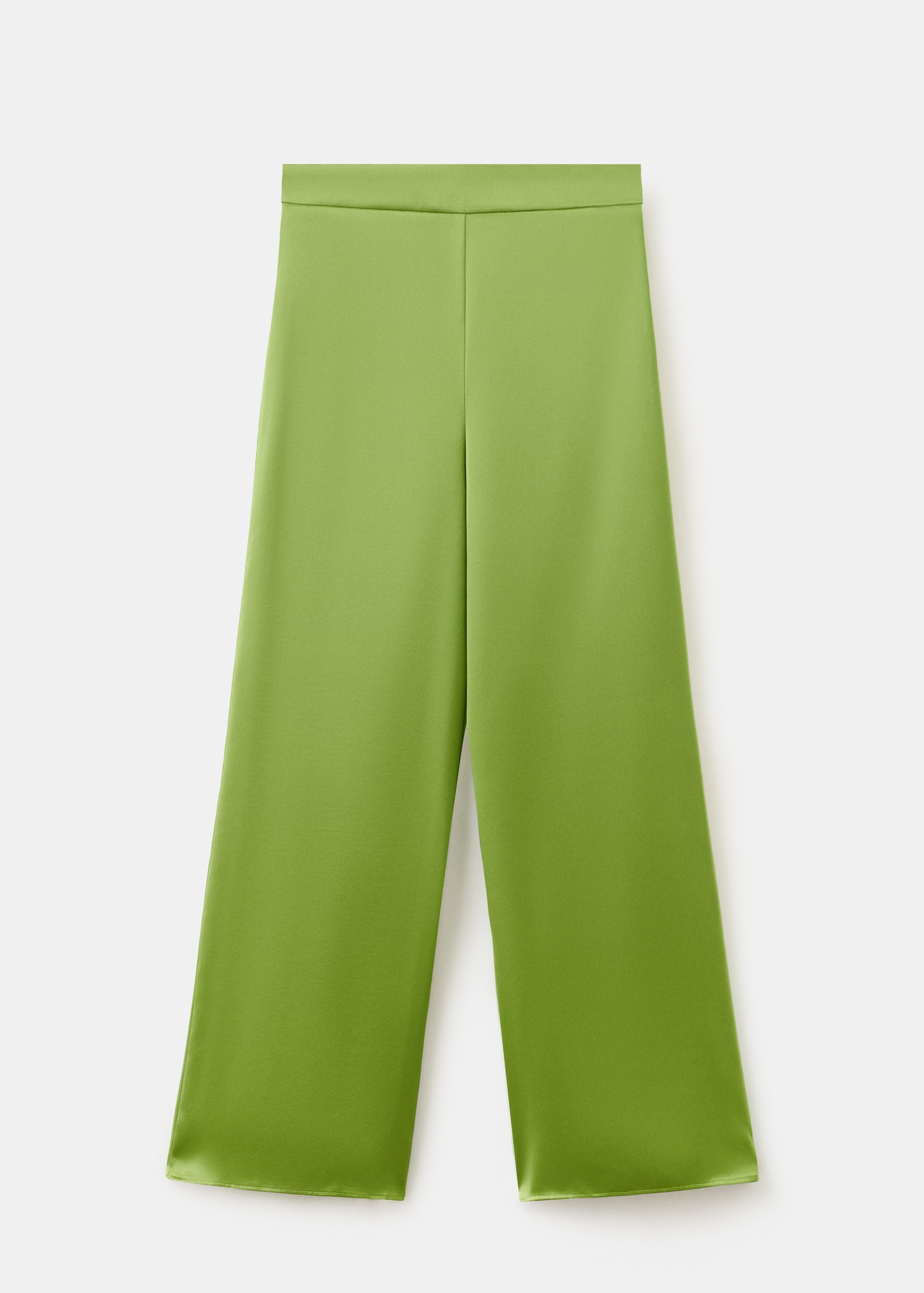Satin Straight-Fit Trousers - Women | Mango United Kingdom