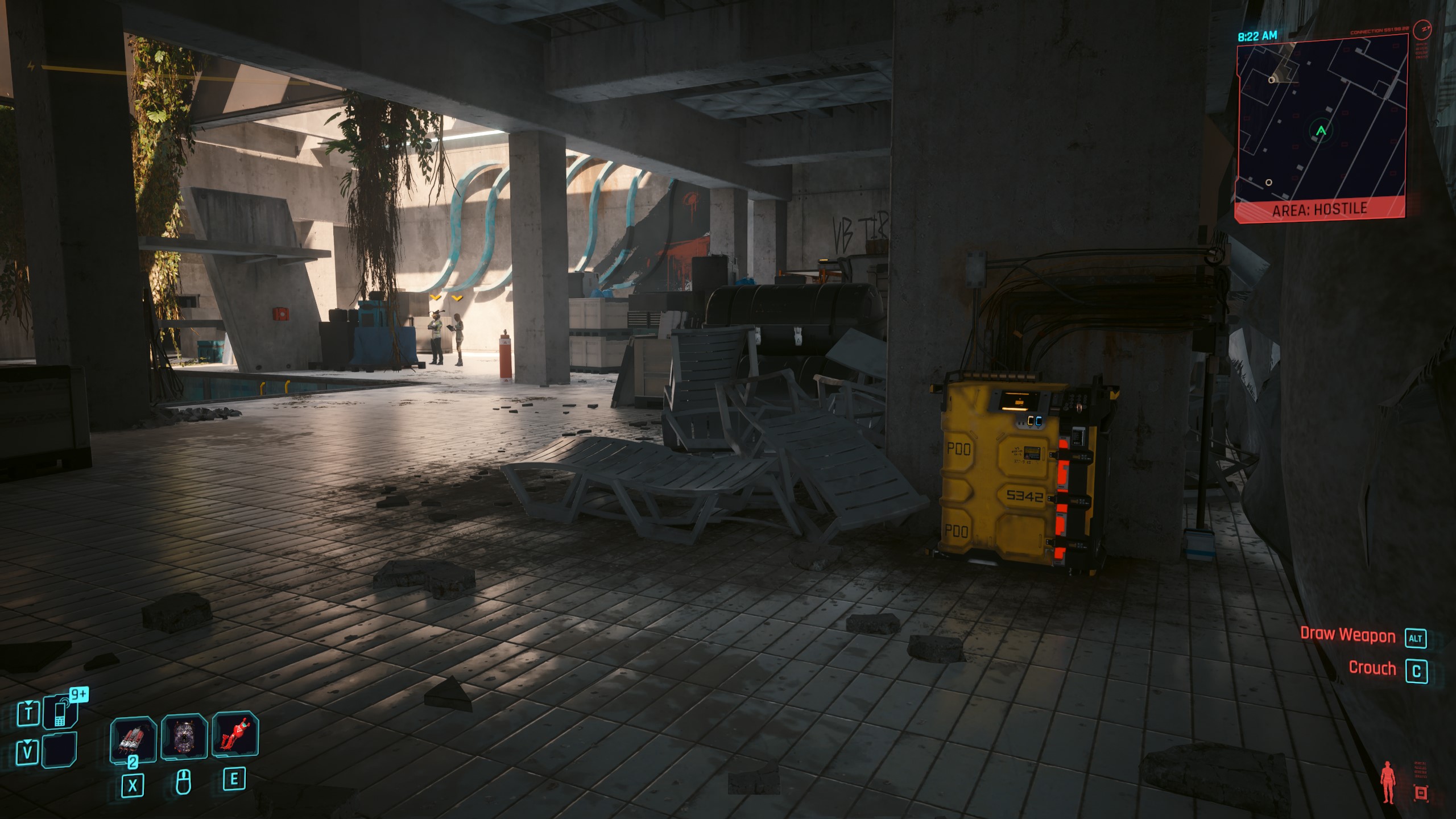 Cyberpunk 2077 Restricted Data Terminal in Voodoo Boy hideout