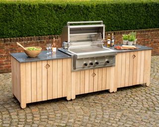 modular outdoor grill station by Oxenwood