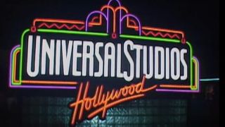 The vintage Universal Studios Hollywood signage shown on American Gladiators.